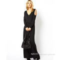 Women Fashion off-Shoulder Full-Length Maxi Casual Dress (JK11104)